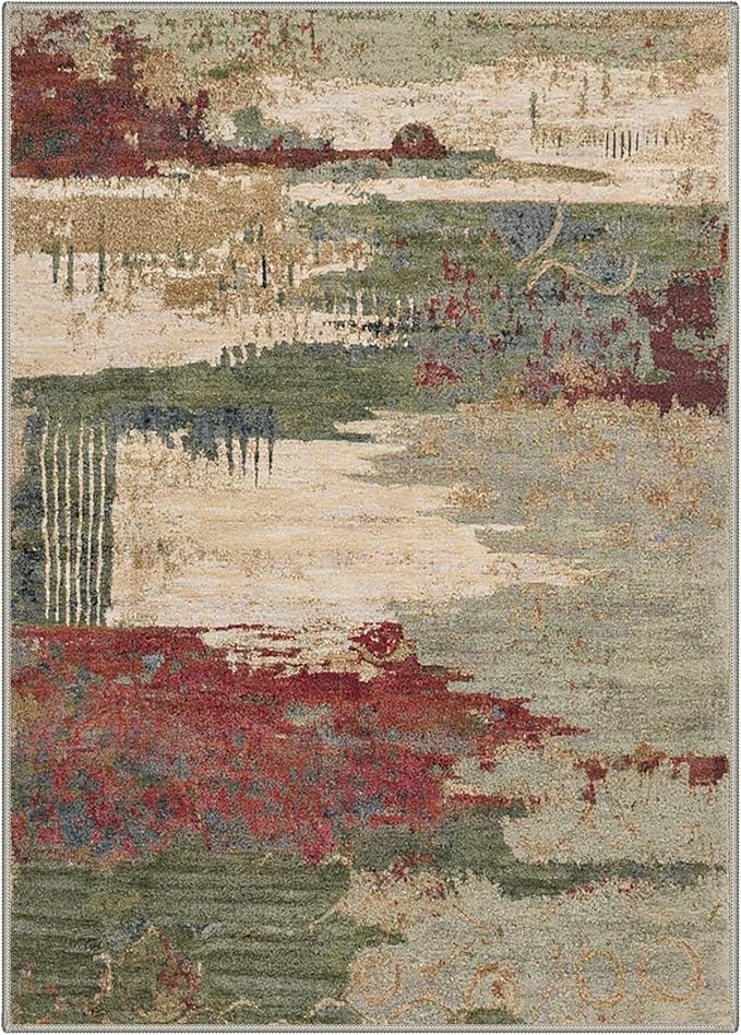 Area Rugs 5x7 for Living Room Bedroom, Modern Abstract Machine Washable Rug - Image 4