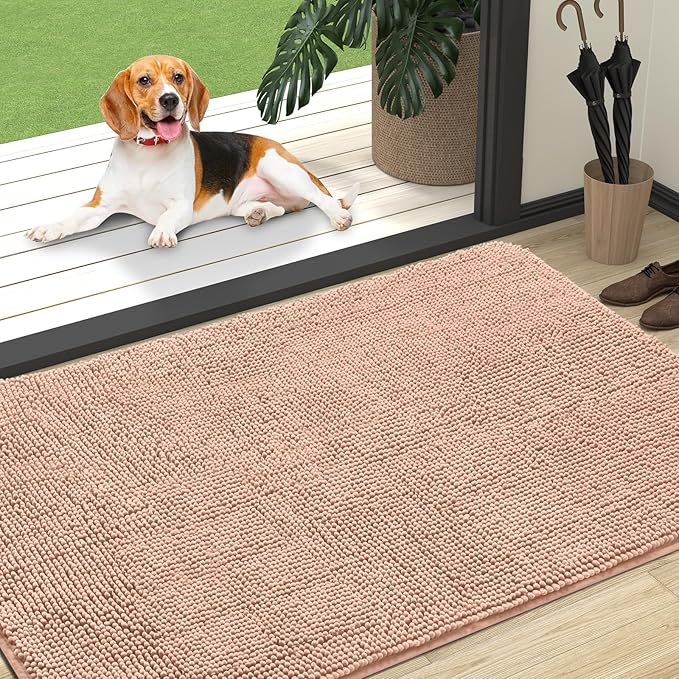OLANLY Dog Door Mat for Muddy Paws 47x32, Absorbs Moisture and Dirt, Absorbent by OLANLY