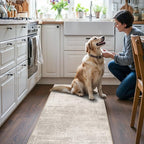 Washable 2x5 Kitchen Runner Rug: Abstract Water Resistant Sink Stove Entryway - Image 2