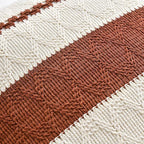 Fancy Homi Set of 1 Rust Boho Euro Decorative Throw Pillow Covers 26x26 Inch - Image 4