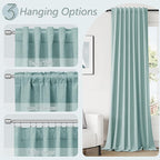 Guken 100% Blackout Linen Curtains 120 Inch Length 2 Panels Set - Image 8