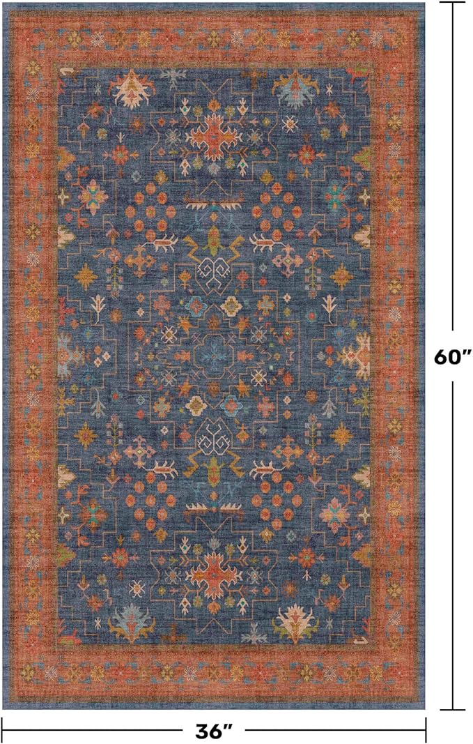 Large 3x5 Kitchen Rug Non Slip Machine Washable, Throw Rugs - Image 2