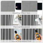 Guken 100% Blackout Linen Curtains 80 Inch Length 2 Panels Set - Image 5