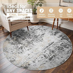 Round Rug 5ft Circle Rug Washable: Carpet Small Circular Area Rug - Image 3
