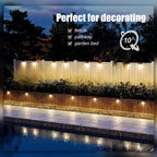 SOLPEX Solar Deck Lights Outdoor 16 Pack,Step Light Waterproof,Warm White