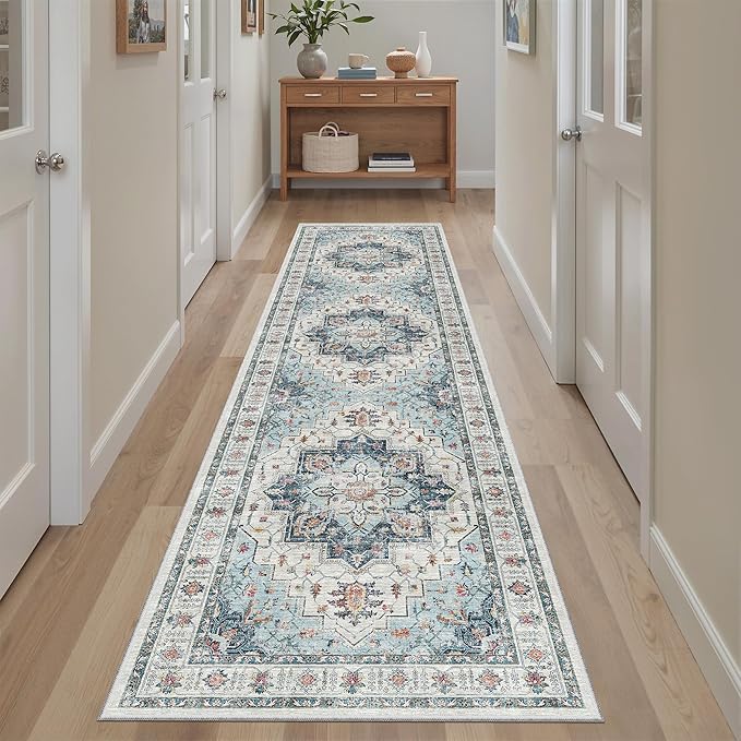 Madane Runner Rug 2x8, Washable Hallway Runner Rugs, Non-Slip Low-Pile Soft by Madane