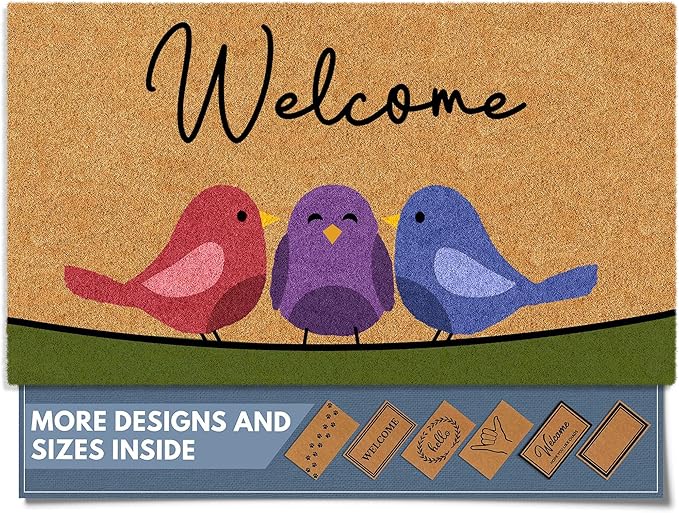 Barnyard Designs Natural Coco Coir Spring Birds Doormat by BarnyardDesigns
