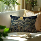 Rustic William Morris Night Forest Green Moon Decor Pillow Covers 12x20 - Image 3