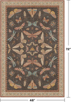 Brown Washable Area Rug for Living Room - Image 2