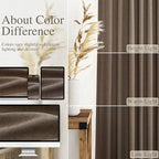 Light Brown Linen Curtains 120 Inch Extra Long - Image 4