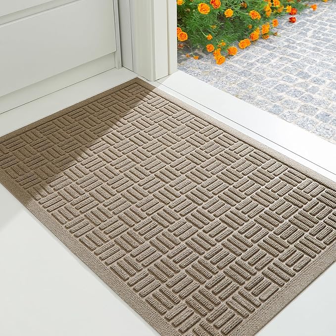 Mibao Front Door Mat Indoor Outdoor Entrance, Dirt Trapping Waterproof - Image 9