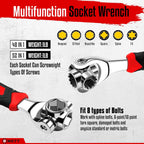 2‑Piece Universal Socket Wrench Set, Multi‑Function Hand Tool