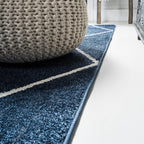JONATHAN Y Cole Diamond Trellis Navy/White Runner Rug 2x8, Modern,Contemporary,Geometric,Casual, Easy-Cleaning for Living Room,Bedroom,Kitchen,Pet Friendly,Non-Shedding (SEU102H-28)
