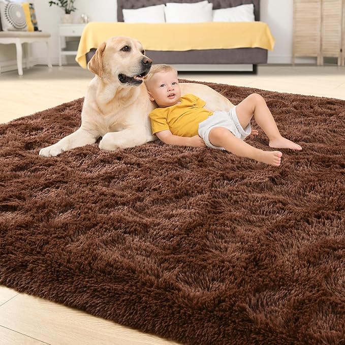 Tepook Super Soft Fluffy Rugs for Bedroom, Shag 5x8 Area Rugs for Living Room - Image 4