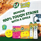 Scrub Daddy Cif Cream All Purpose Cleaner, Lemon - Multi Surface Household Cleaning Cream for Glass, Chrome, Granite, Sink, Gold, Marble & Countertops - 3 Pack (16.9 Oz Each)