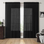 Extra Wide 100 Inch Linen Curtains by Nanspring