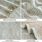Carriediosa Farmhouse Diamond Pattern Chenille Couch Cover for Sofa 71x118