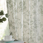 jinchan Pinch Pleated Curtains Floral Linen Blend Curtains - Image 9