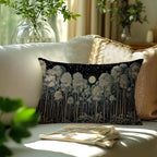 Rustic William Morris Inspired Night Forest Green Moon Pillow Covers 12x20 - Image 3