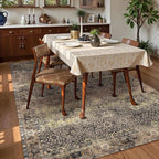 Washable Area Rug 4' x 6' Vintage Traditional Persian Mat - Image 3