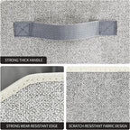 Homsorout Closet Organizers Bins 6 Packs - Large Closet Shelf Organizer with Handles, Fabric Trapezoid Storage Bins, Collapsible Storage Cubes for Clothes, Towels, Light Gray