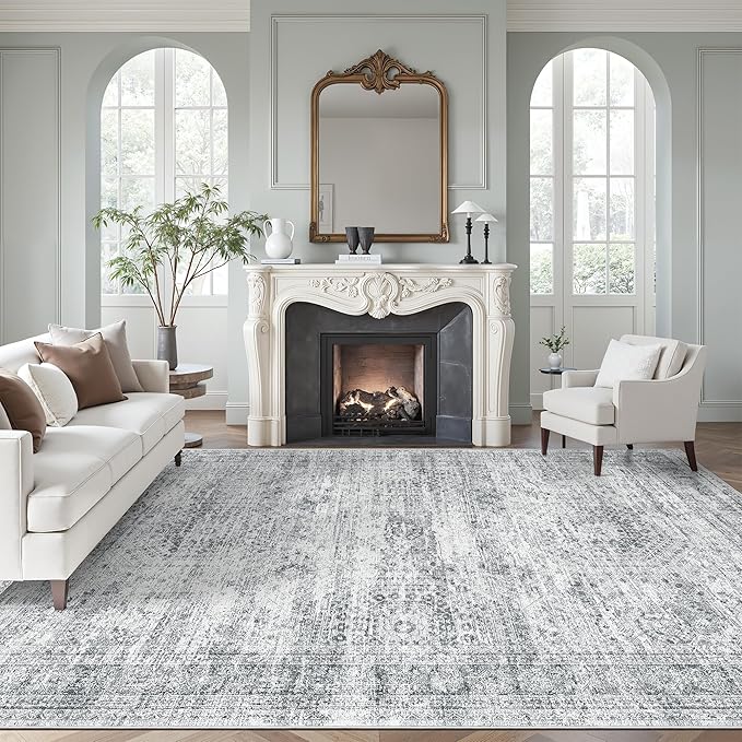 Washable Area Rug 8x12, Large Soft Rugs by Soalmost