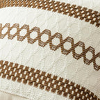 MIULEE Set of 2 Coco Brown Boho Decorative Pillow Covers 20x20 Inch Farmhouse - Image 4