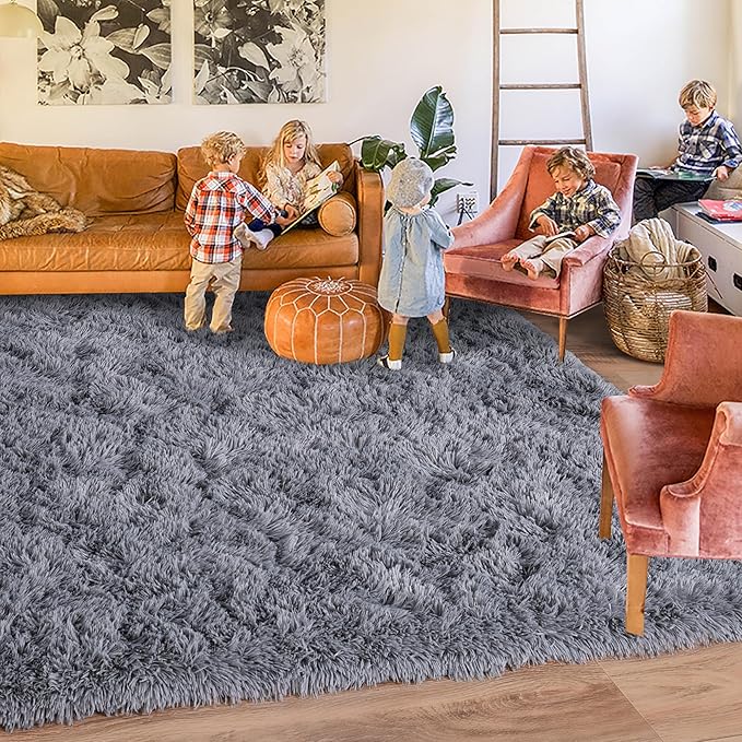 Rugs for Bedroom 4x6, Soft Shaggy Modern Shag Area Rug for Living Room - Image 3