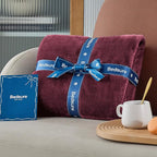 Bedsure GentleSoft Burgundy Red Fleece Blanket King Size - Image 6