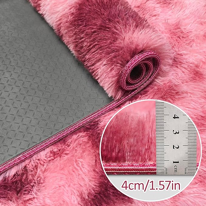 Tie-Dyed Red 2x8 Machine Washable Runner Rugs - Image 5