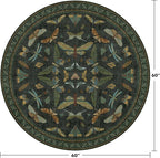 Black Insect 5ft Round Washable Living Room Rugs - Image 2