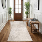 3x6 Washable Hallway Runner Rug: Abstract Stain Resistant Bathroom Kitchen Rug - Image 4