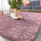 OLANLY Area Rugs for Living Room Bedroom, Machine Washable 4x5.9 ft Soft Fluffy by OLANLY