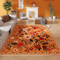 Rugcomf Living Room Rug 6x9 Rug Machine Washable Boho Area Rug Non Slip Floral by Rugcomf
