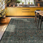 Washable Dark Green Rug for Living Room - Image 4