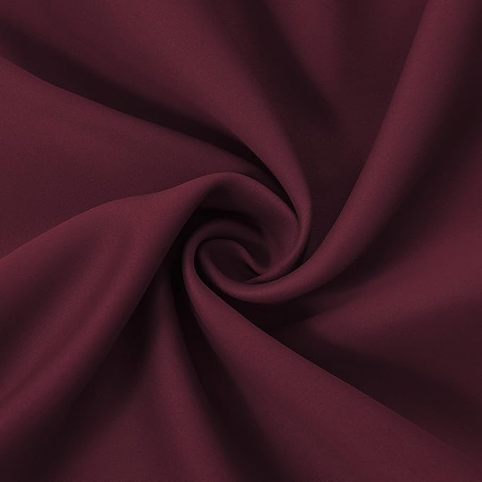 LEMOMO Burgundy Red Blackout Curtains 42 x 63 Inch Length/Set of 2 Curtain - Image 6