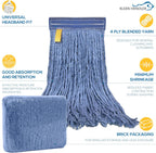 KLEEN HANDLER Blended Cut End Commercial Mop Head Replacement 24-Pack