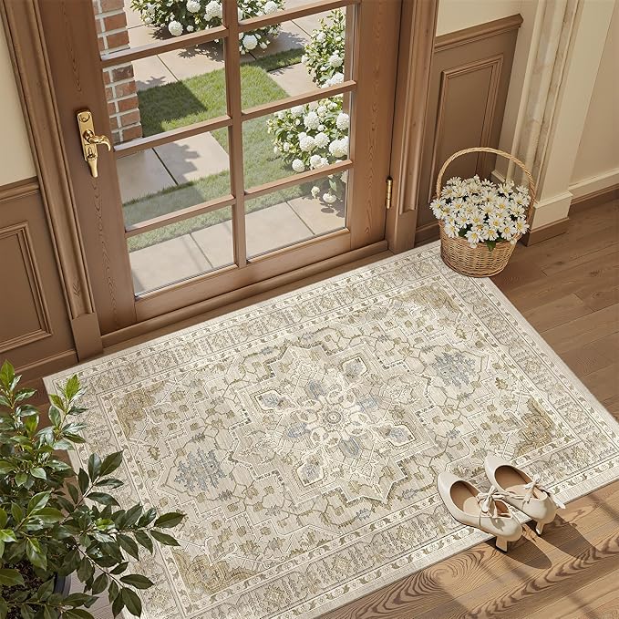 Madane Washable Entry Rug 3x4, Area Rugs by Madane