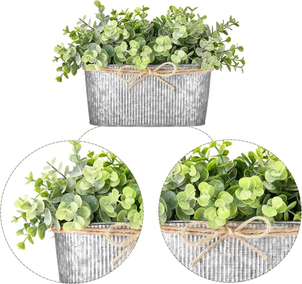 Dahey Artificial Fake Plants Indoor for Farmhouse Table Laundry Room Decor