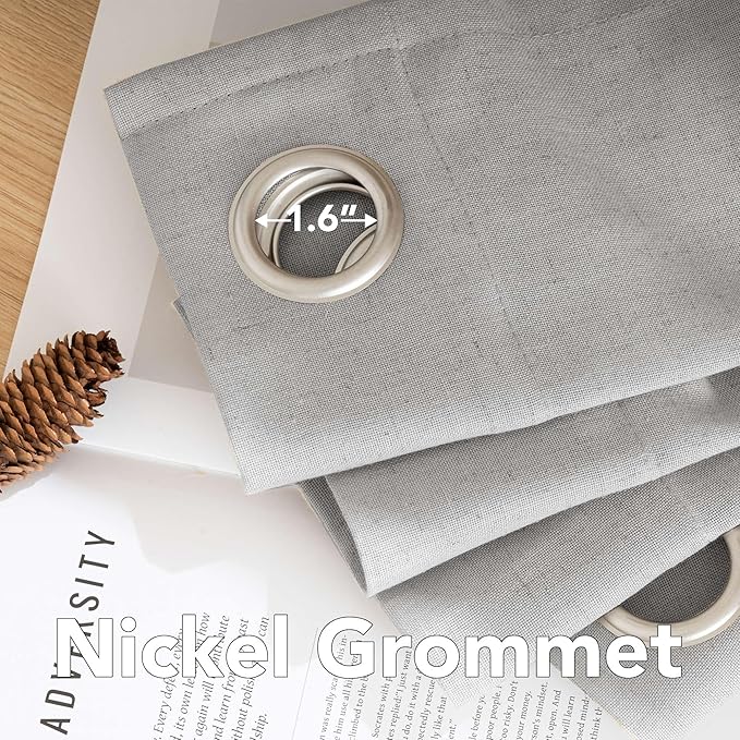 H.VERSAILTEX 63 inch Linen Semi Sheer Curtains - Image 5
