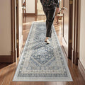Kitchen Runner Rug Non Slip Washable 2.5x8, Soft Low Pile Entryway Rug Runners by Restydon