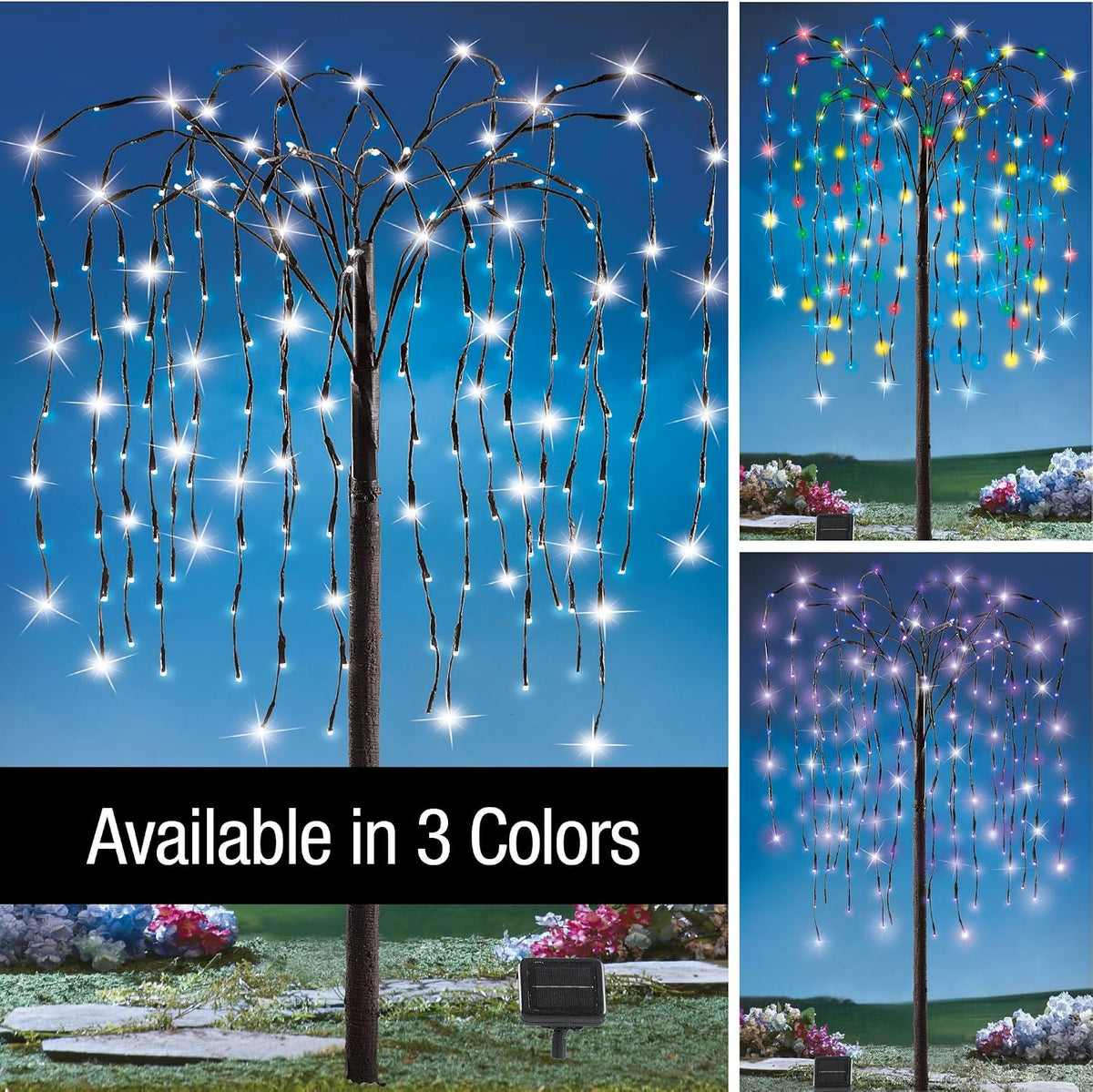 Collections Etc Solar Willow Tree, Decor