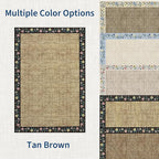 GarveeHome Washable Rugs for Living ROM 8 x 10 Large Area Rug Farmhouse Floral - Image 8