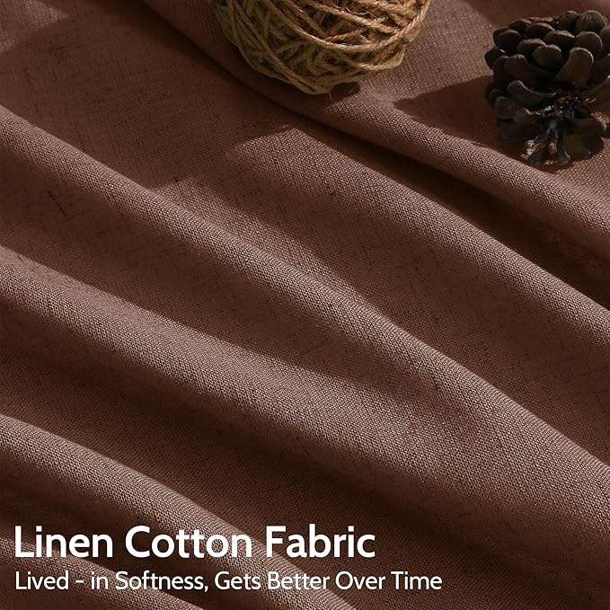 Nanspring Linen Curtains 108 Inches - Image 4