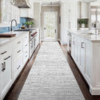 3x18 Washable Kitchen Runner Rug: Modern Moroccan Runners - Image 2
