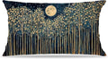 Rustic William Morris Night Moon Forest Green Decor Pillow Covers 12x20 by Unknown