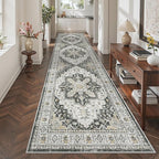 Madane Hallway Rug 3x10, Kitchen Rugs Washable Entryway Rug Vintage Kitchen - Image 2