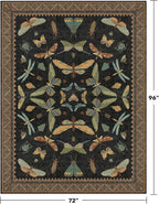 Dark 6x8 Insect Area Rug for Living Room - Image 2