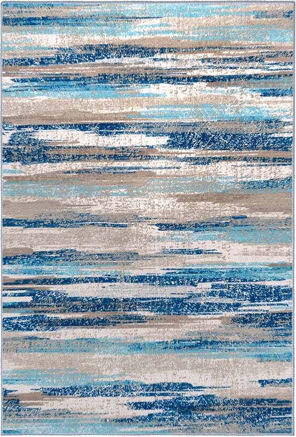 Lansny Abstract Area Rug 3x5 Washable Rugs - Image 9