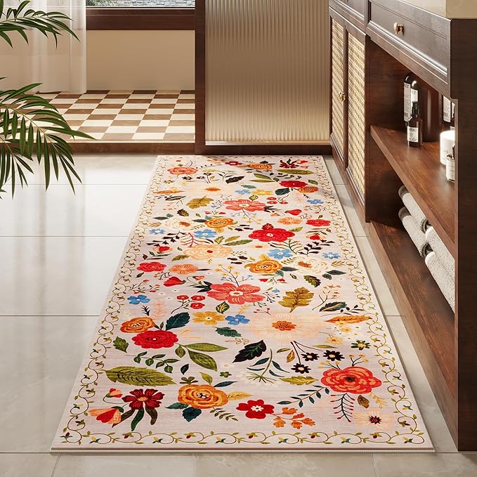 Rugcomf Runner Rug for Hallways Kitchen Rug Non Slip 2'6''x8' Washable Rugs - Image 7